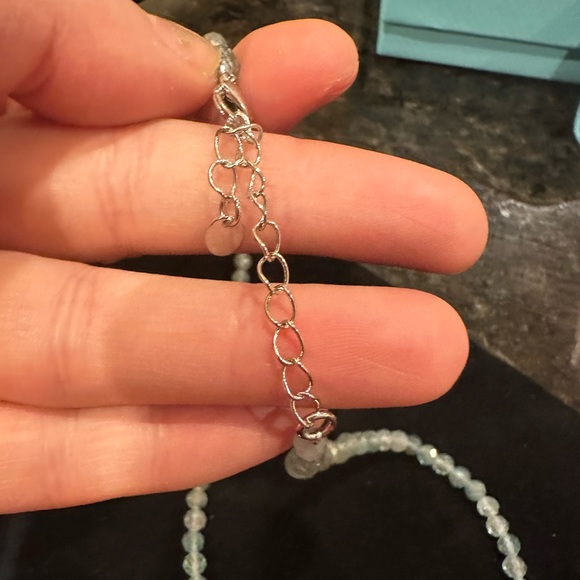 NEW Large Freshwater Pearl and Crystal necklace with 925 sterling silver closure - Picture 9 of 10